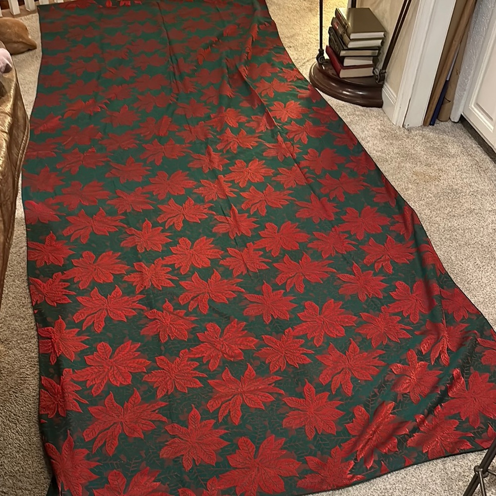 Poinsettia banquet tablecloth